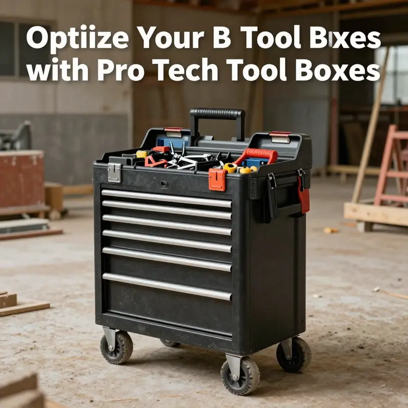 A high-quality rolling tool box, perfect for on-site mobility and organization of tools.