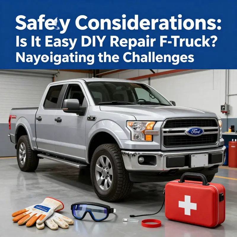 A business owner competently performing basic maintenance on a Ford F-150.