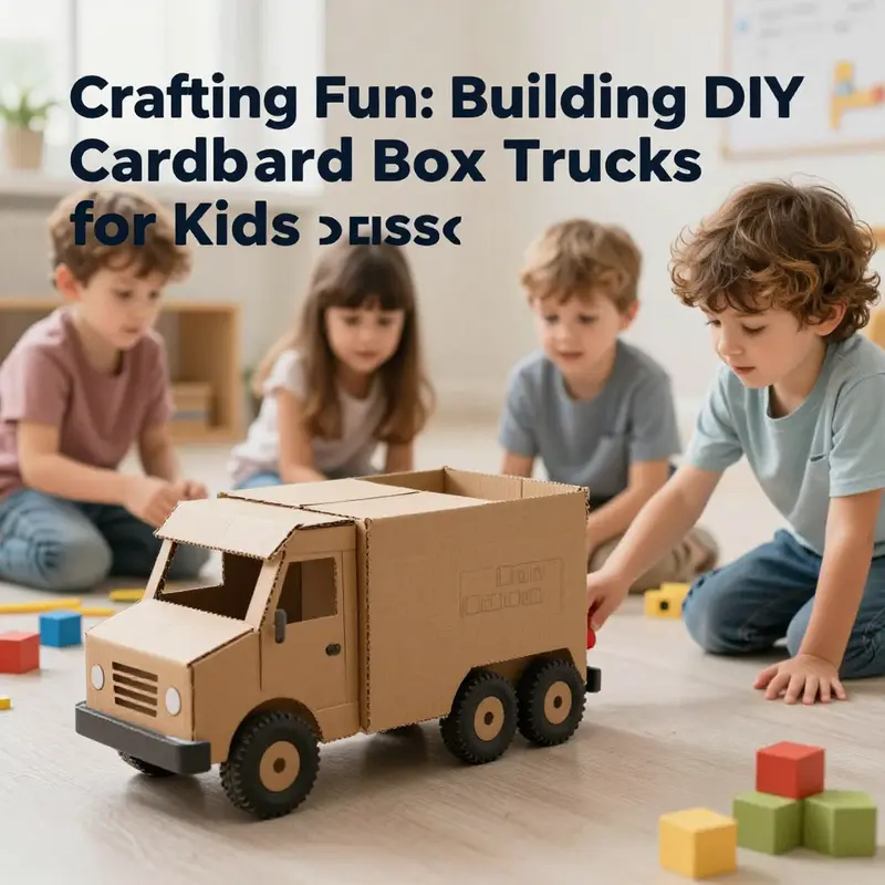 Essential materials for constructing DIY cardboard box trucks.
