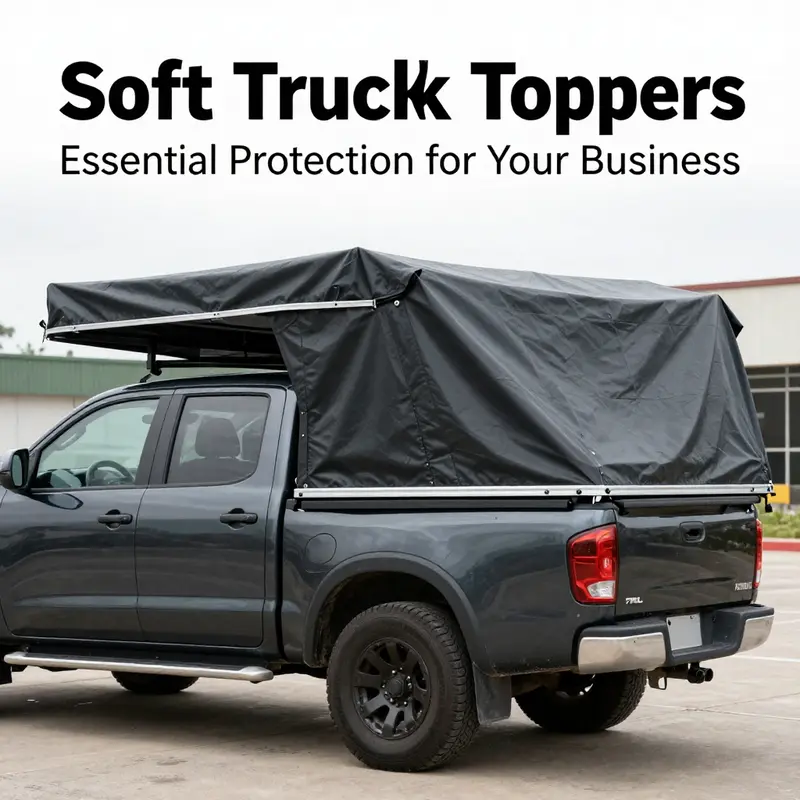 A well-installed aluminum truck topper highlighting its sleek design and durability.