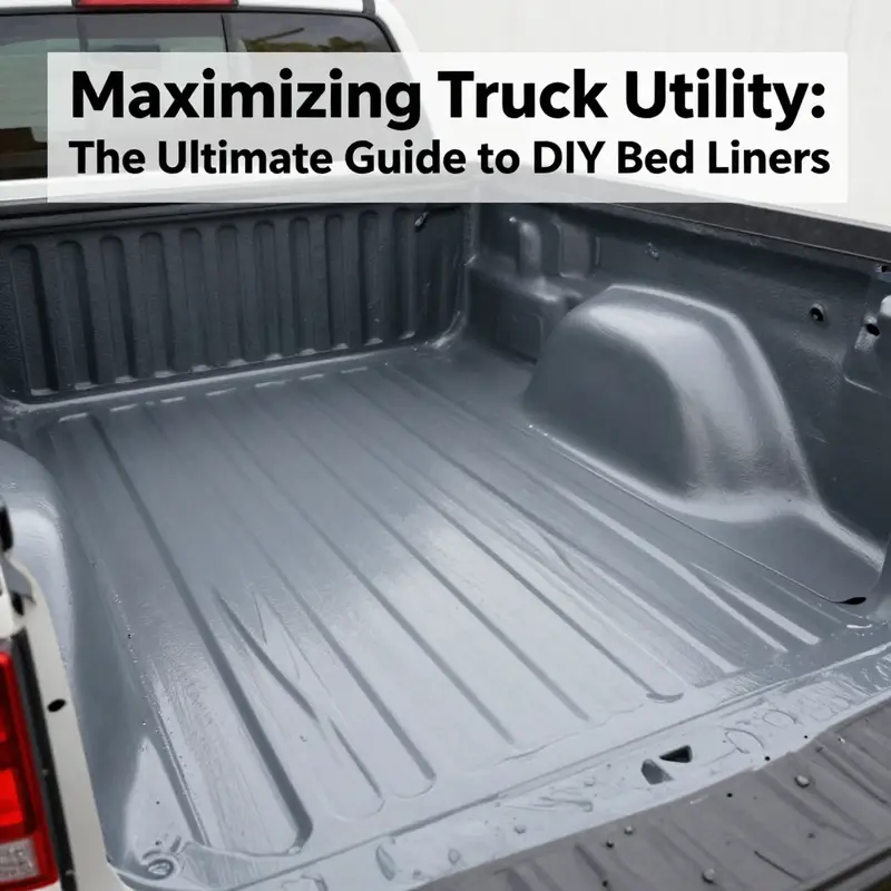 Fresh application of a polyurea truck bed liner showcasing its smooth finish.