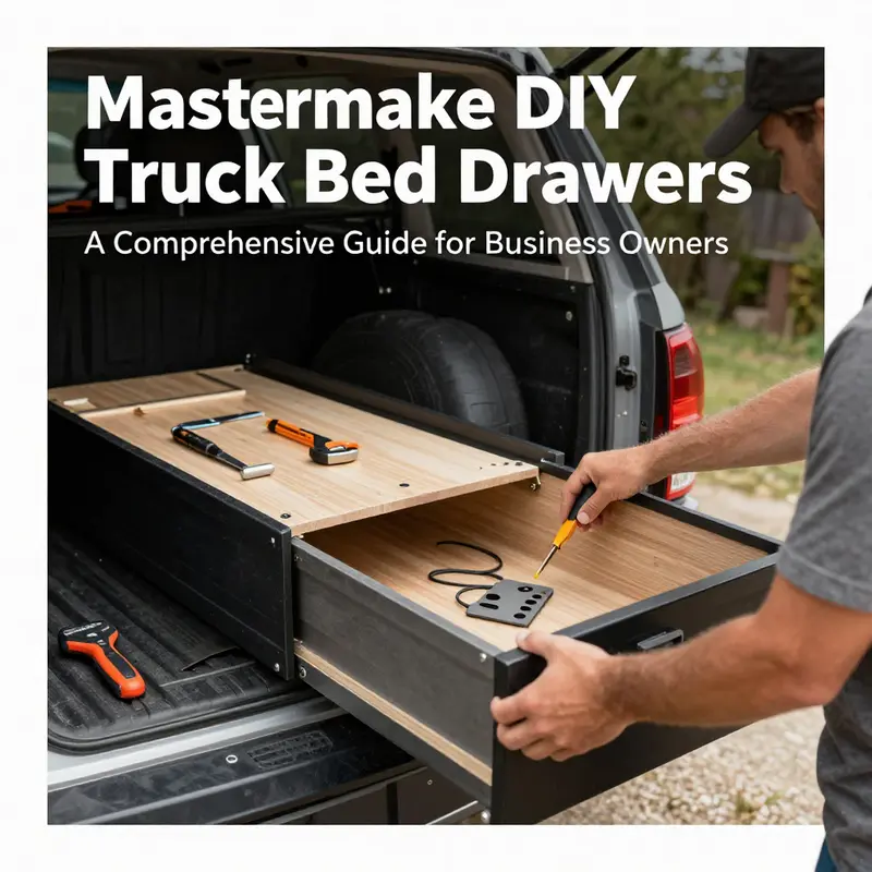 Essential materials and tools for constructing DIY truck bed drawers.