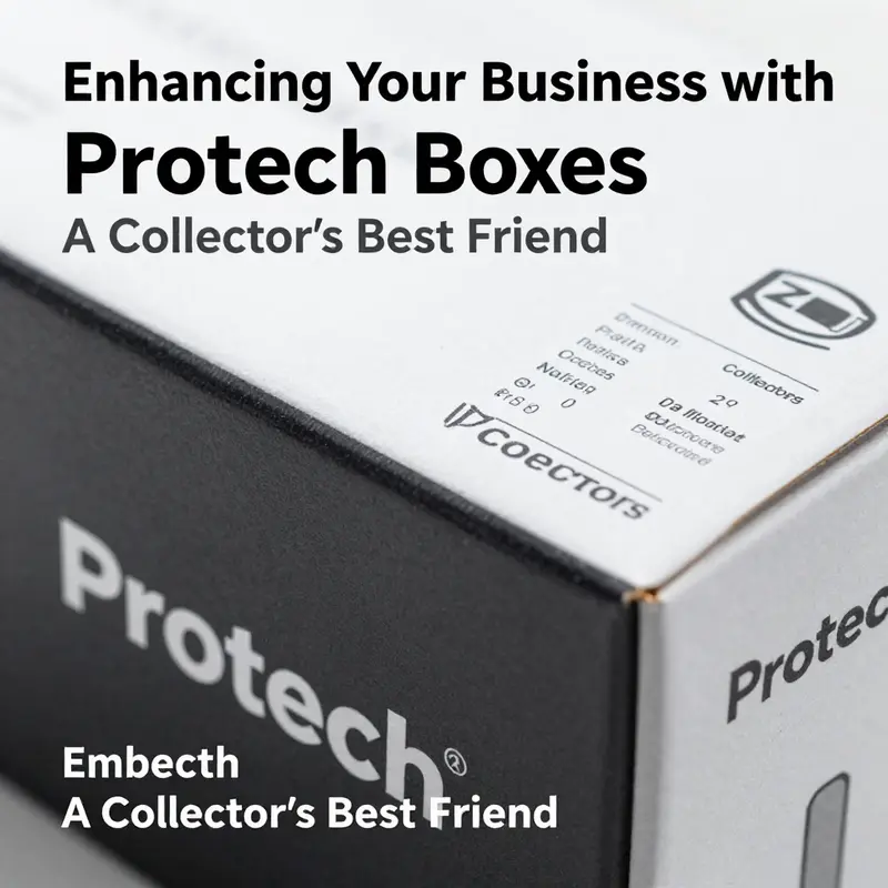 Protech boxes in action, demonstrating their usefulness in protecting and displaying a range of collectibles.