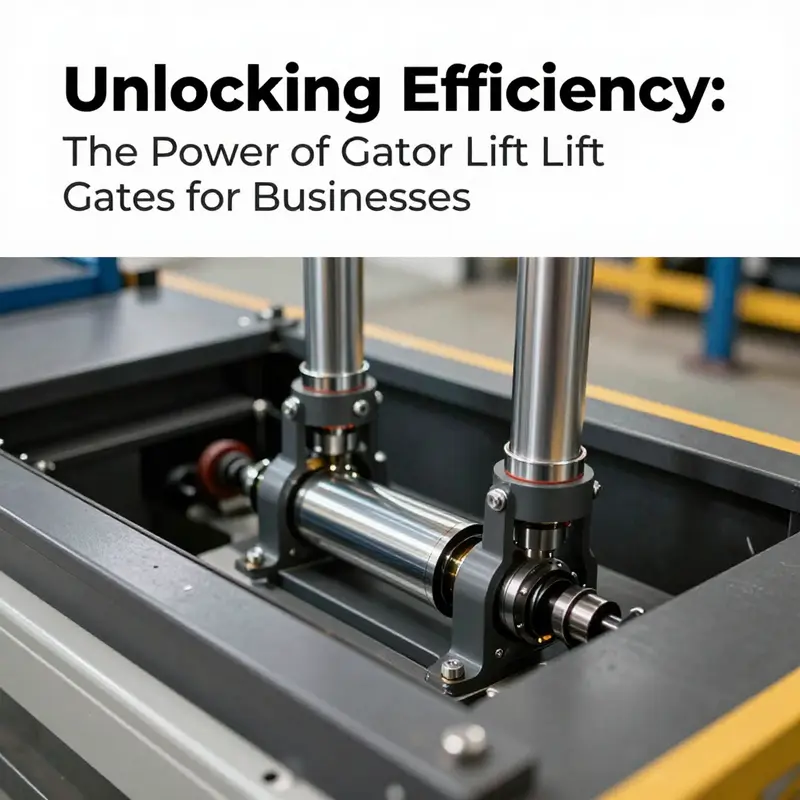 An operational gator lift gate demonstrating its functionality in loading heavy cargo.