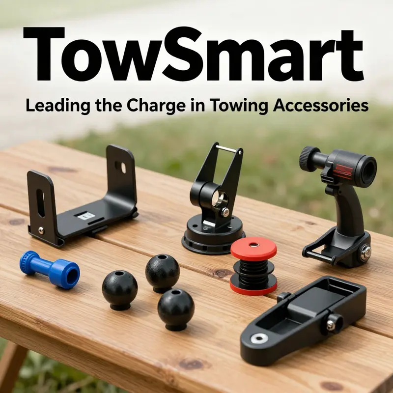 A showcase of TowSmart’s diverse range of towing accessories, highlighting their commitment to quality and functionality.