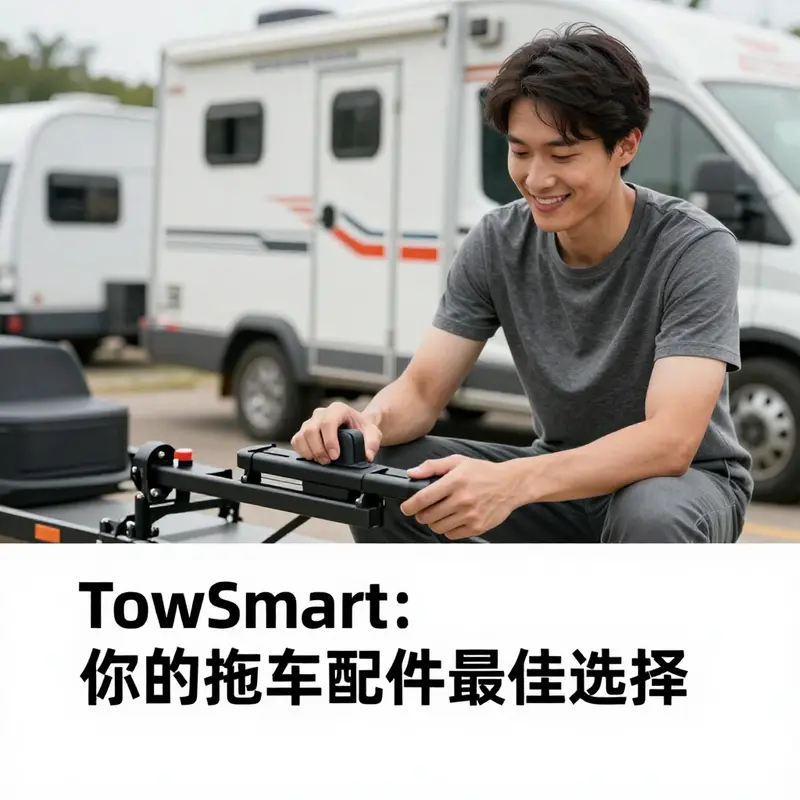 TowSmart拖车套件在不同商业场景中的应用展示，体现出其良好的市场定位。