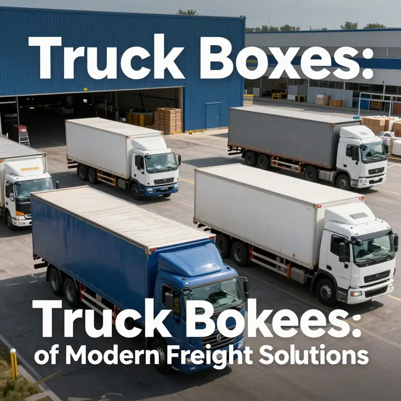 An exterior shot of a truck box showcasing its robust structure and practical design features.