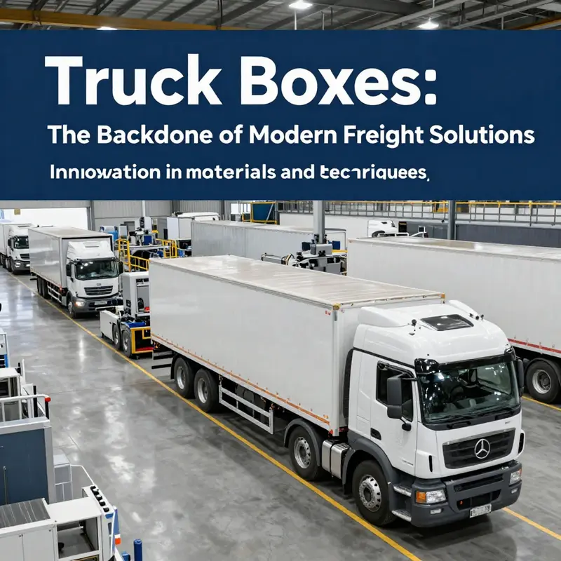 An exterior shot of a truck box showcasing its robust structure and practical design features.