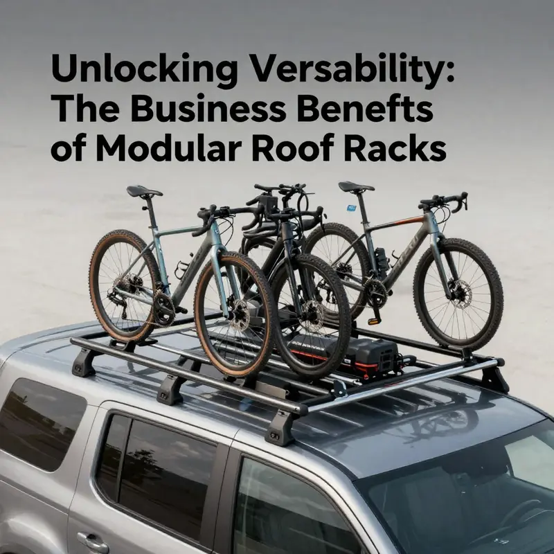A truck equipped with a versatile modular roof rack showcasing its adaptability for diverse equipment.