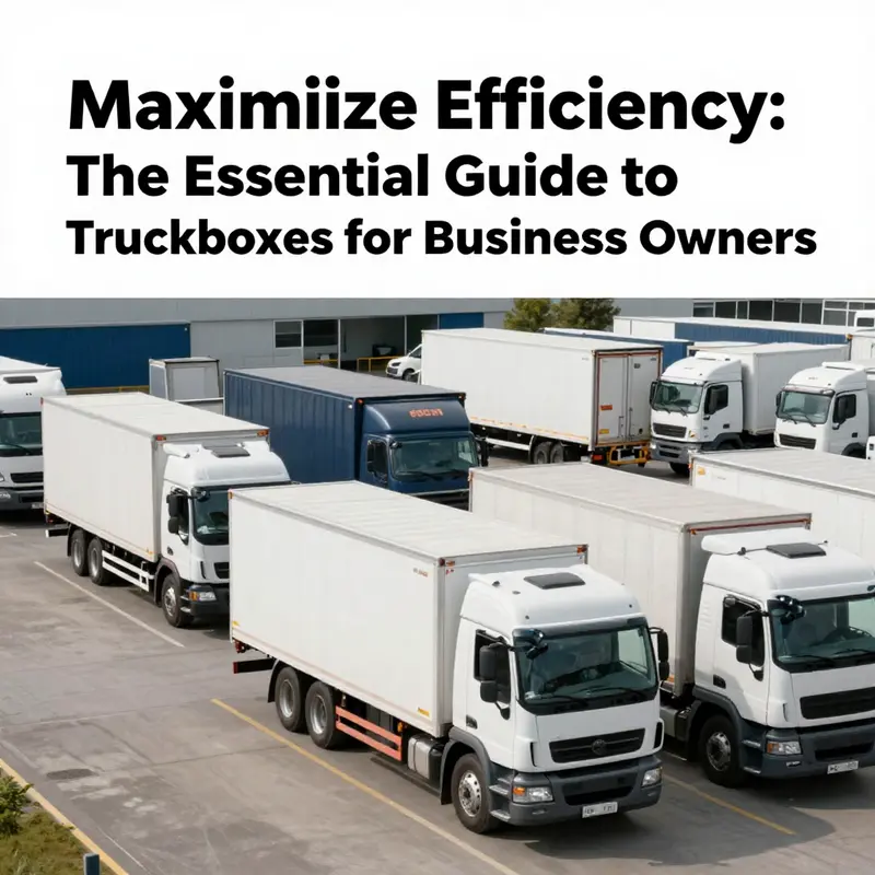 A view of a fleet of truckboxes at a logistics center, symbolizing the efficiency and versatility of these vehicles in transportation.