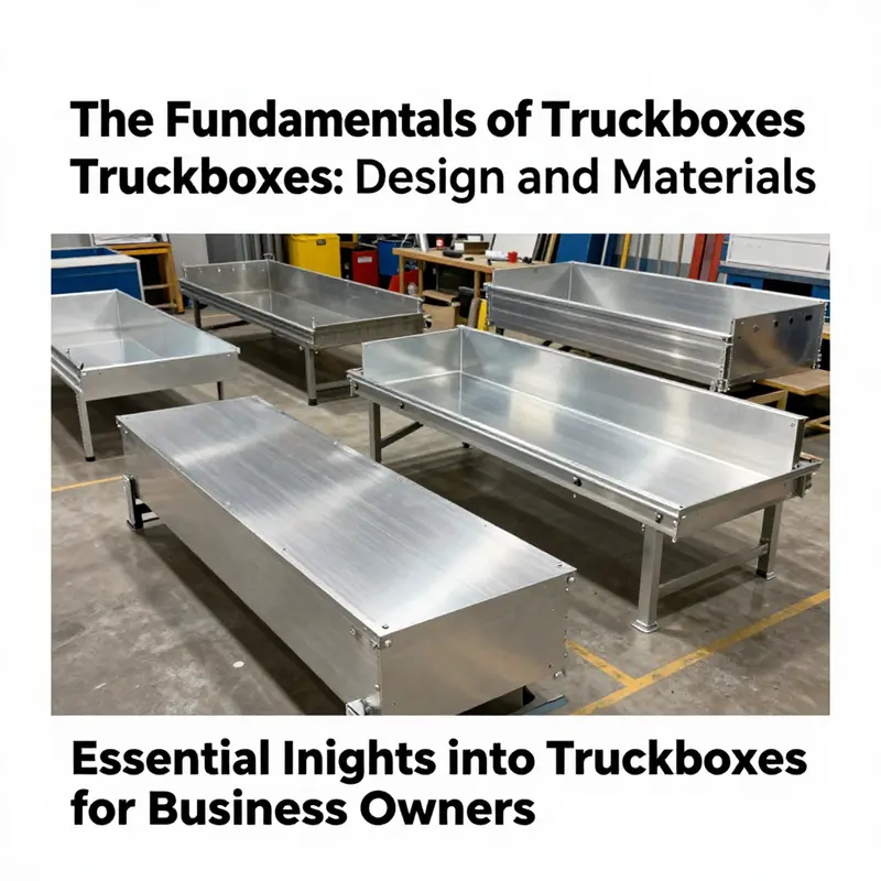 Various truck boxes illustrating the robust materials and designs used to ensure durability and functionality.