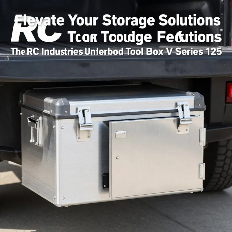 Close-up of the heavy-duty aluminum construction and secure stainless steel door of the V Series 125 tool box.