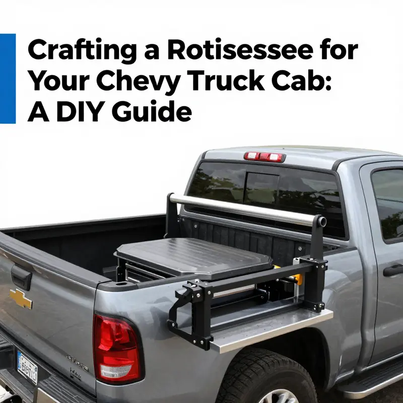 Understanding the purpose and safety when setting up a DIY rotisserie in a Chevy truck cab.