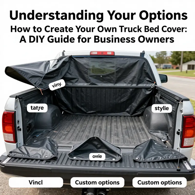 Various types of DIY truck bed cover options for business owners.