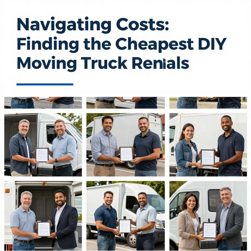 A visual comparison of DIY moving truck rental options showcases different pricing strategies and overall costs.
