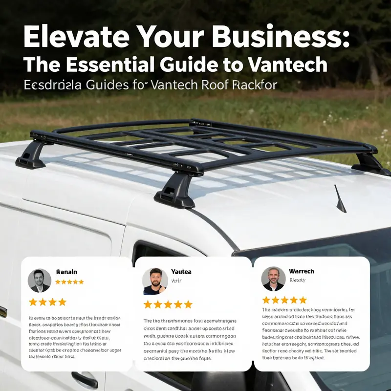 Overview of Vantech roof rack mounted on a vehicle, highlighting its structural features.