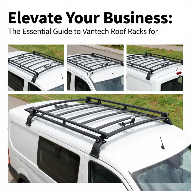 Overview of Vantech roof rack mounted on a vehicle, highlighting its structural features.