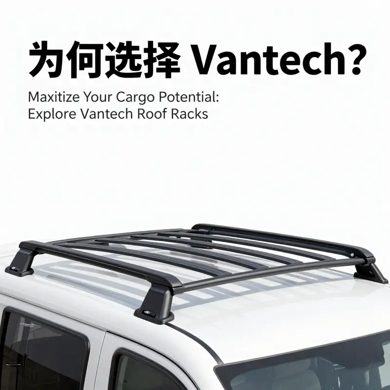 A Vantech roof rack showcasing its functionality for commercial use.