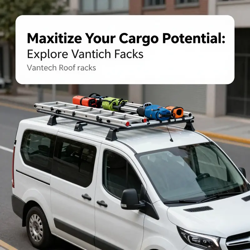A Vantech roof rack showcasing its functionality for commercial use.