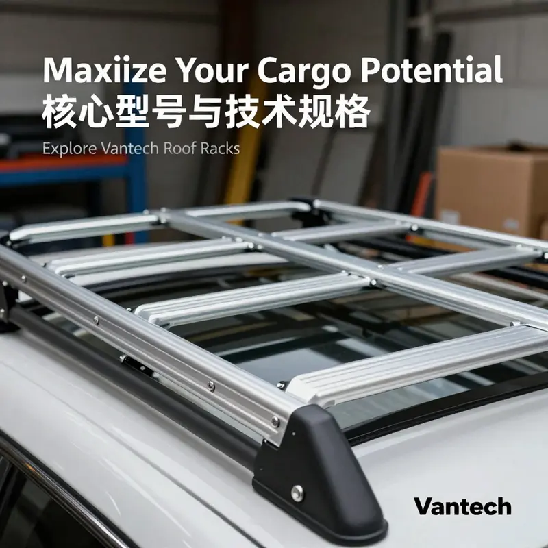 A Vantech roof rack showcasing its functionality for commercial use.