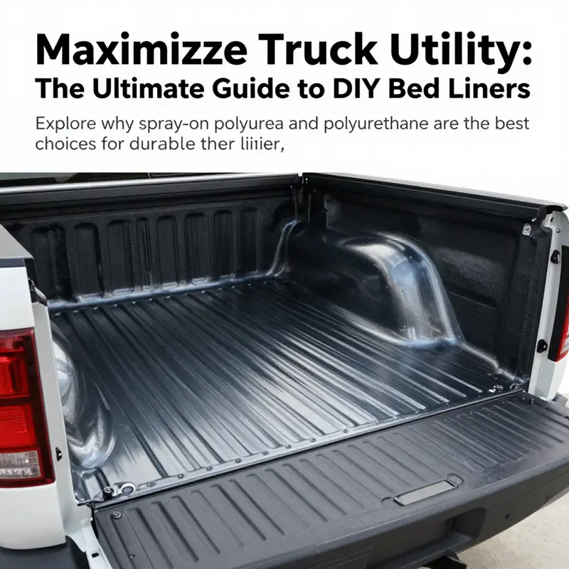 A truck bed featuring a robust spray-on liner, emphasizing durability and protection.