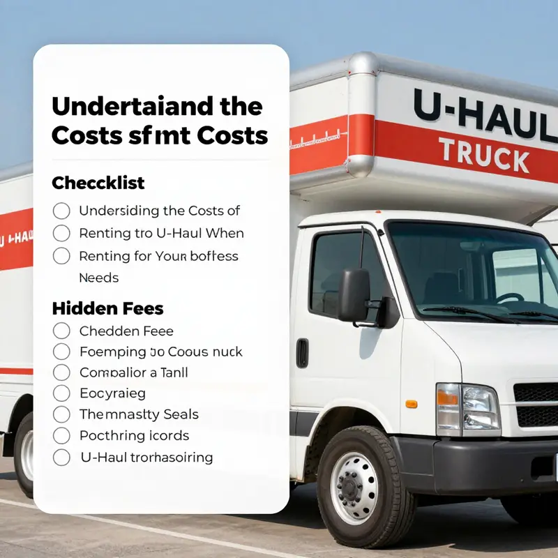 A business owner assesses the financial aspects of renting a U-Haul truck for a move.