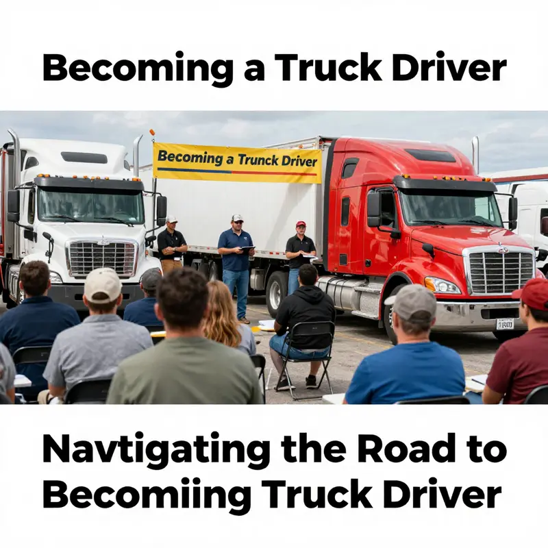 A seminar for aspiring truck drivers outlining eligibility requirements.