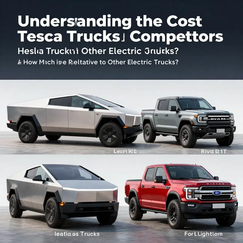 Tesla Cybertruck highlighting current pricing in an urban setting.