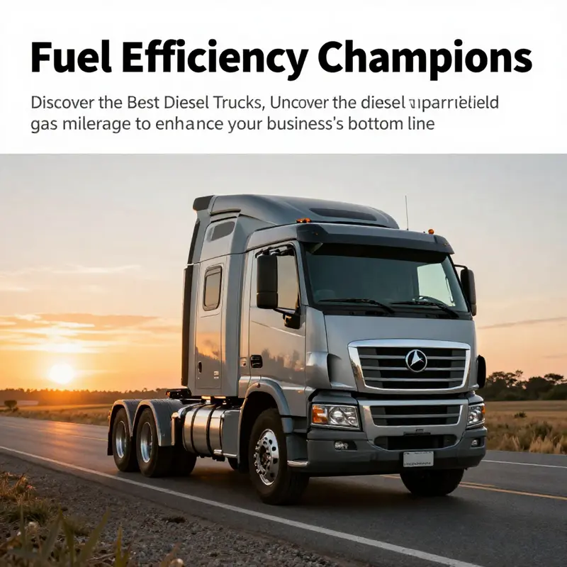 A stunning diesel truck against a sunrise, representing fuel efficiency.