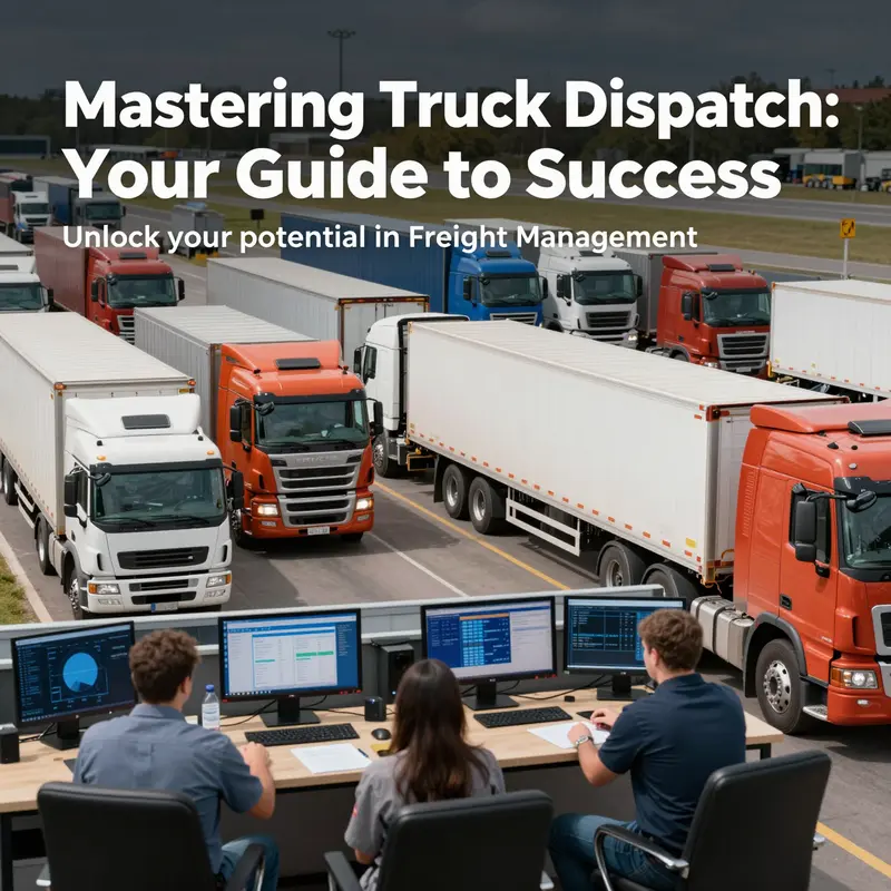 A dynamic truck dispatch operation, illustrating the role of dispatchers in managing freight transportation.