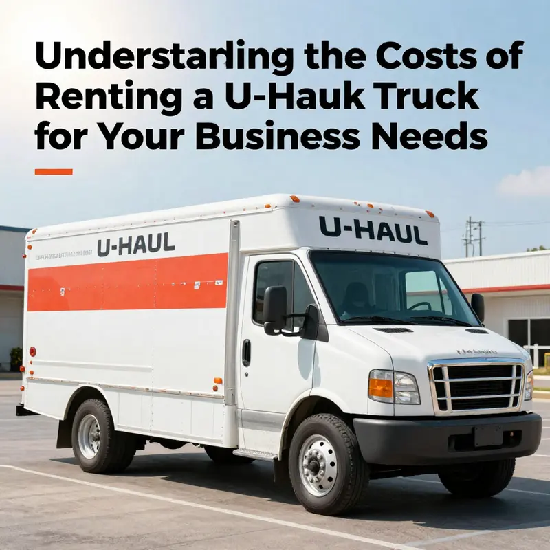 A U-Haul truck set against a vibrant background, representing moving and logistics.