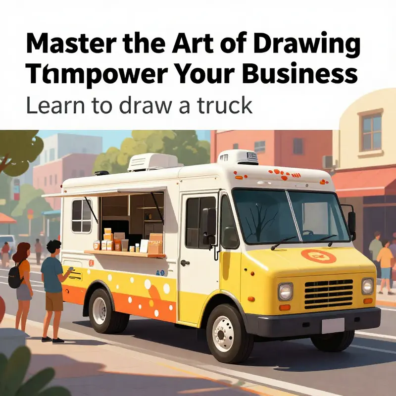 A photo-realistic image of a lively food truck in an urban setting, symbolizing the essence of mobile businesses.