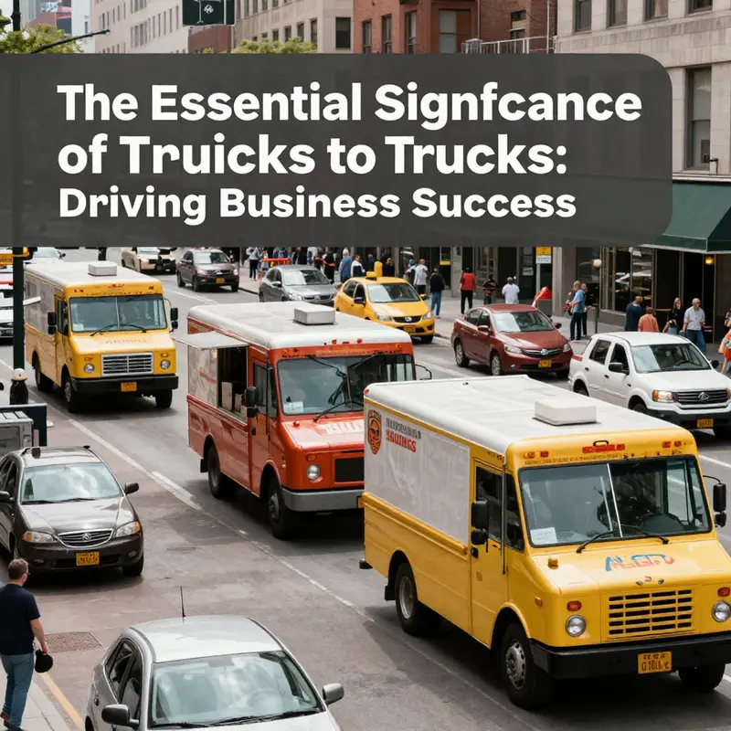 A showcase of various types of trucks and their applications in logistics.