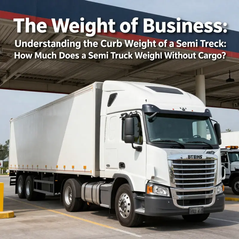 Curb weight measurement of a semi truck at a weigh station.