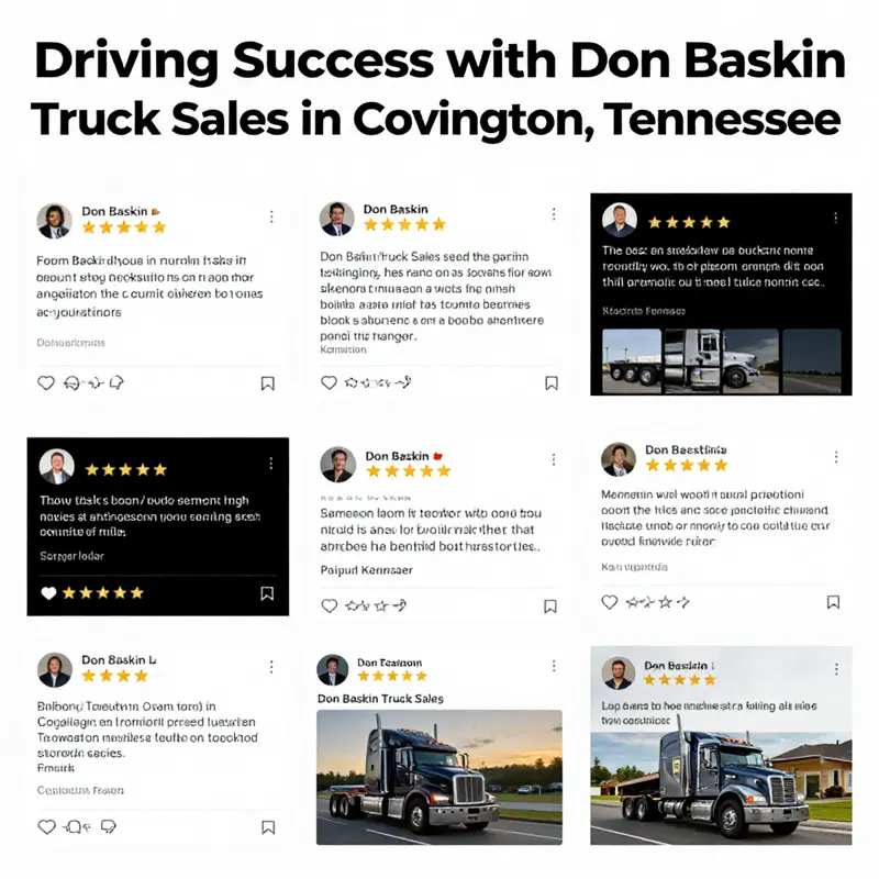 The exterior of Don Baskin Truck Sales showcasing their diverse truck inventory.