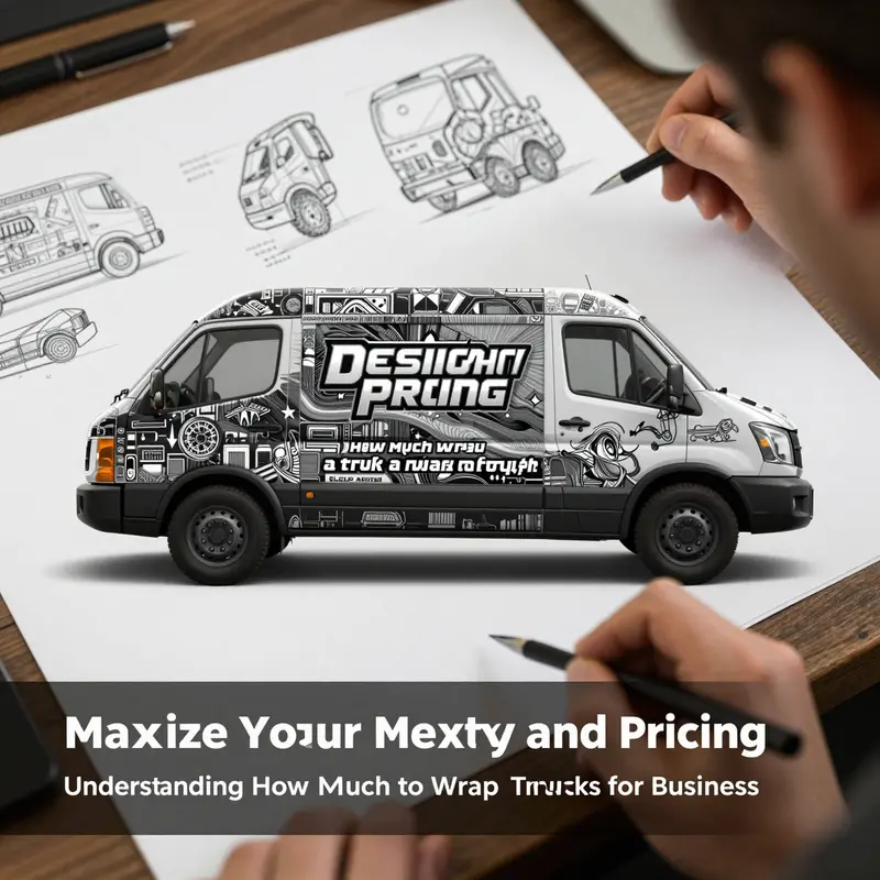 Comparative analysis of costs for wrapping different truck sizes, illustrating various wrapping styles.