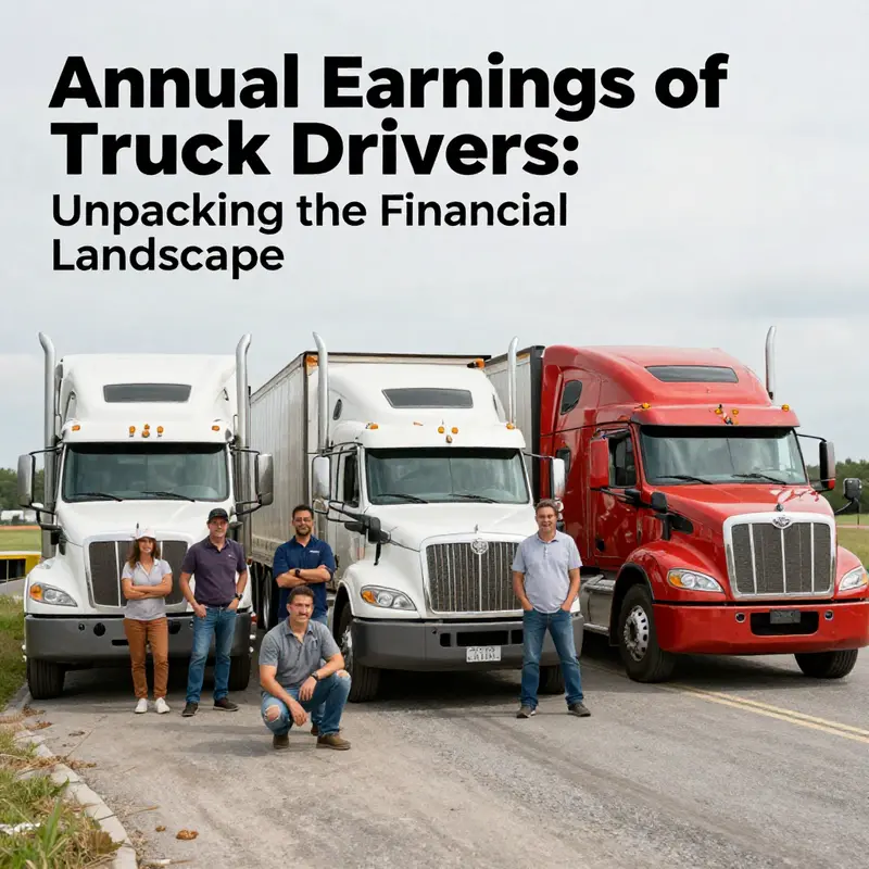 An image showing a diverse group of truck drivers in a landscape that emphasizes the trucking industry's significance.