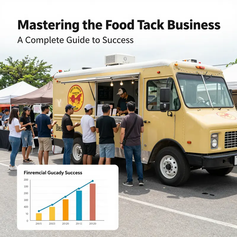 A food truck emphasizing the importance of business registration and licensing in a lively atmosphere.