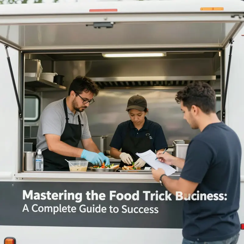 A food truck emphasizing the importance of business registration and licensing in a lively atmosphere.