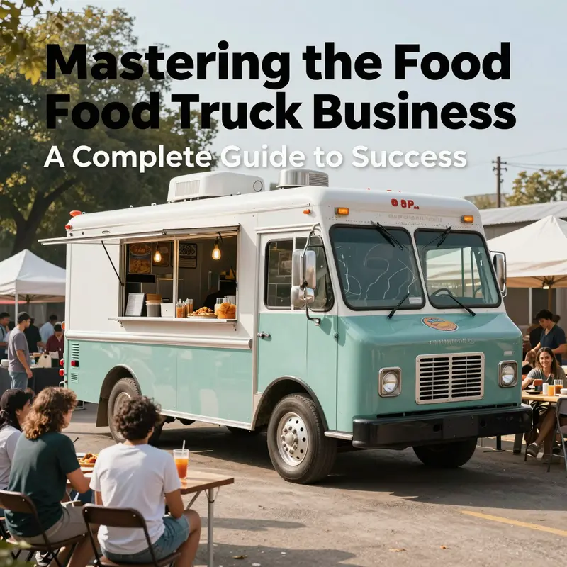 A lively food truck at an outdoor market, illustrating the excitement and joy of food service.