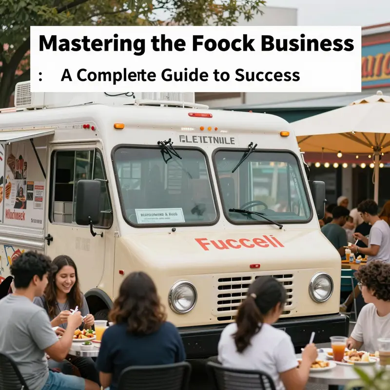 A food truck emphasizing the importance of business registration and licensing in a lively atmosphere.