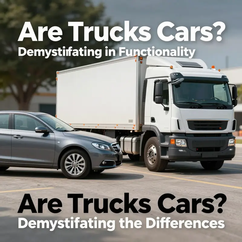 An infographic illustrating the key differences between trucks and cars.