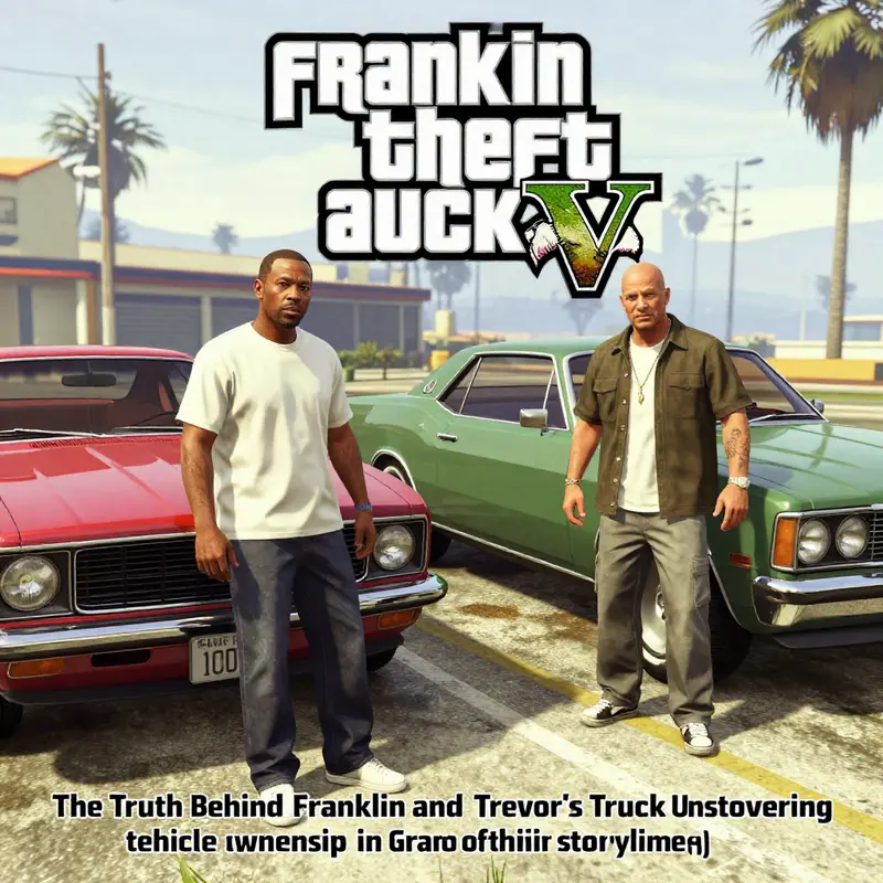 Franklin and Trevor facing off, showcasing their character dynamics and vehicle interactions in GTA V.