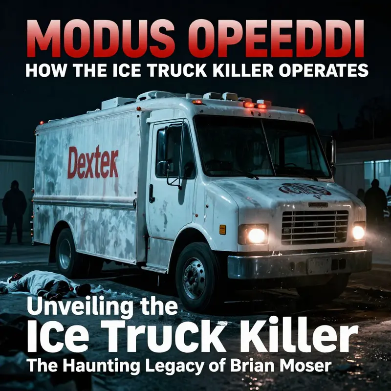 Brian Moser, the chilling Ice Truck Killer from *Dexter*, casting a dark shadow over his heinous deeds.