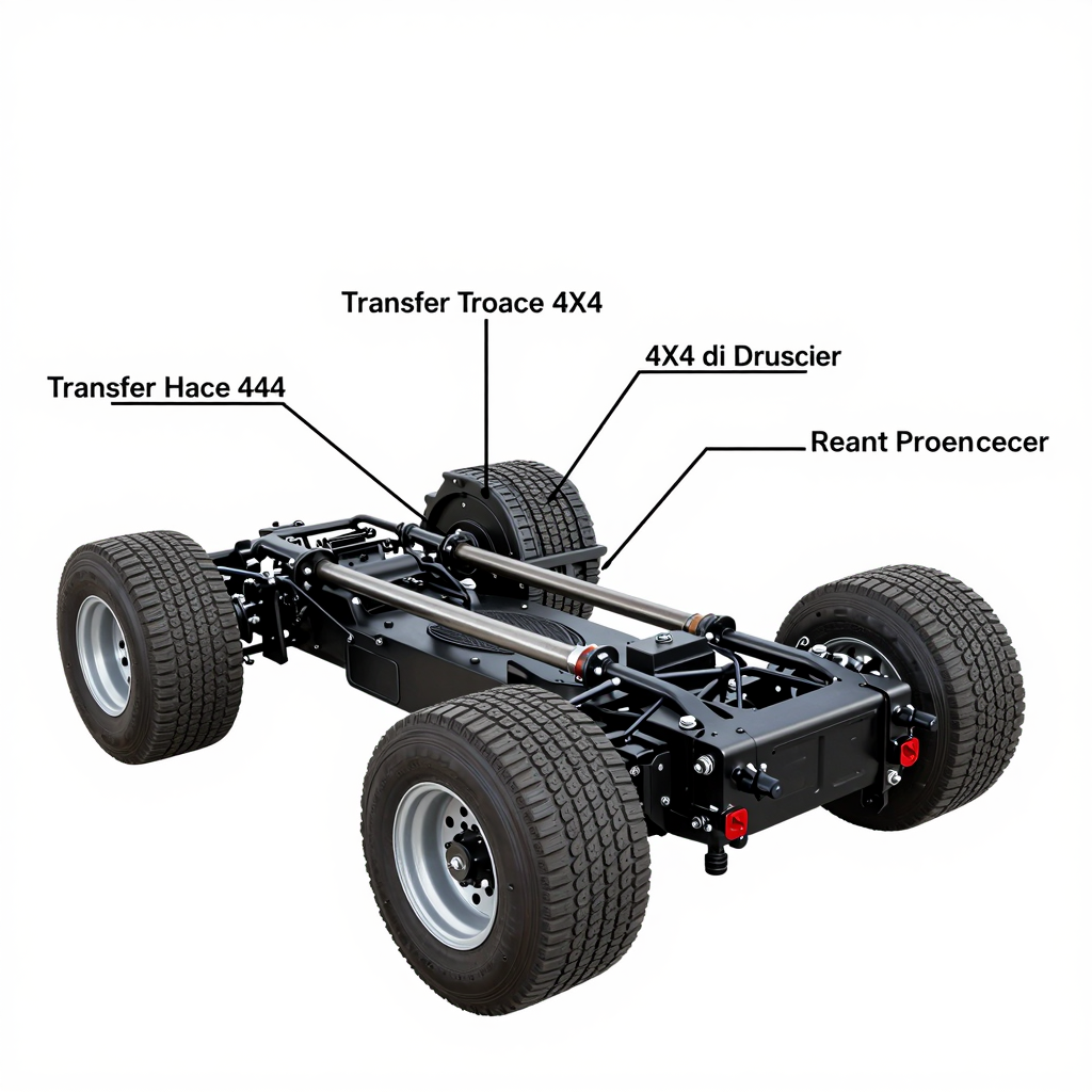 4x4 drivetrain system in a truck