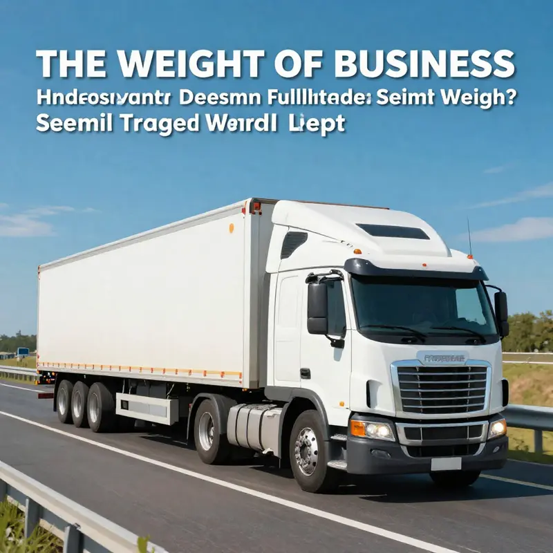 Curb weight measurement of a semi truck at a weigh station.