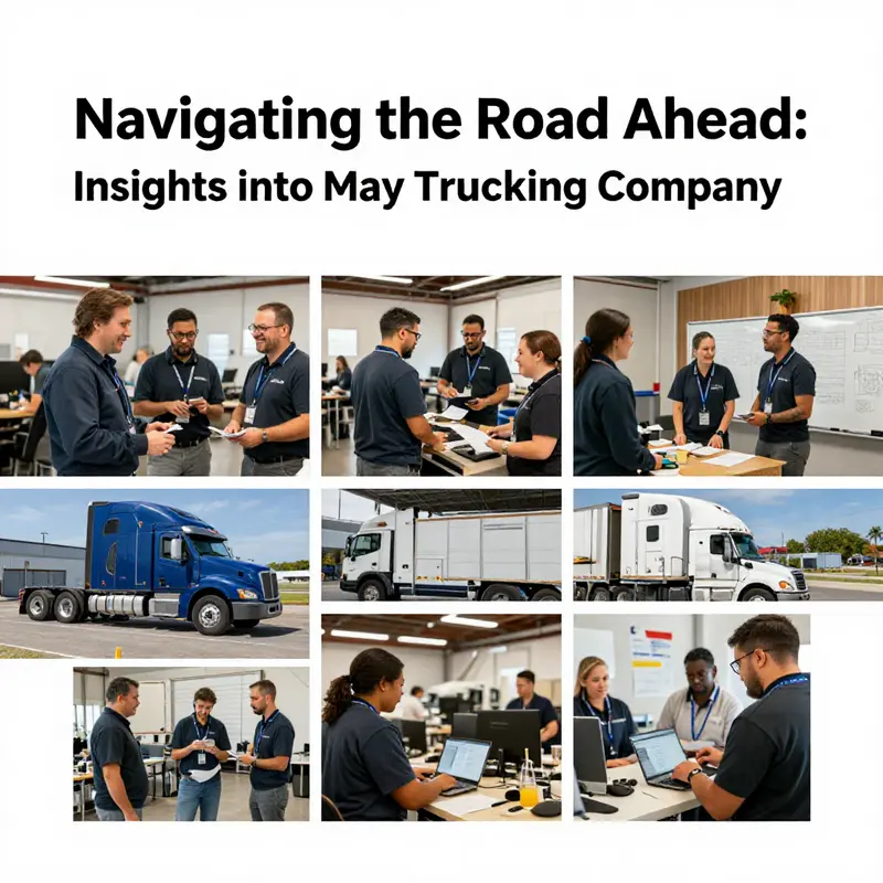 A timeline highlighting the key milestones in the history of May Trucking Company.