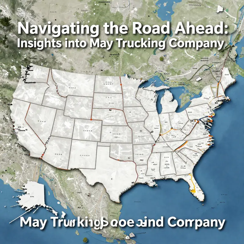 A timeline highlighting the key milestones in the history of May Trucking Company.