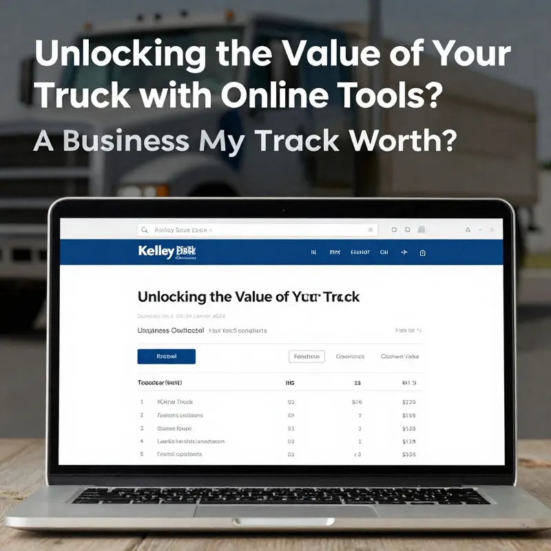 Using online valuation tools like Kelley Blue Book to determine your truck’s value.