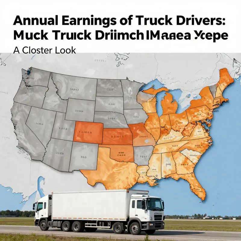 Infographic illustrating the average earnings of truck drivers and types of trucking jobs.